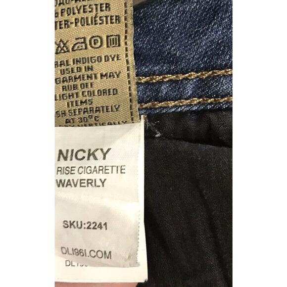 DL1961 Jeans Nicky Cigarette Skinny Mid Rise 360‎ Medium Wash Womens Size 28 - Picture 9 of 12